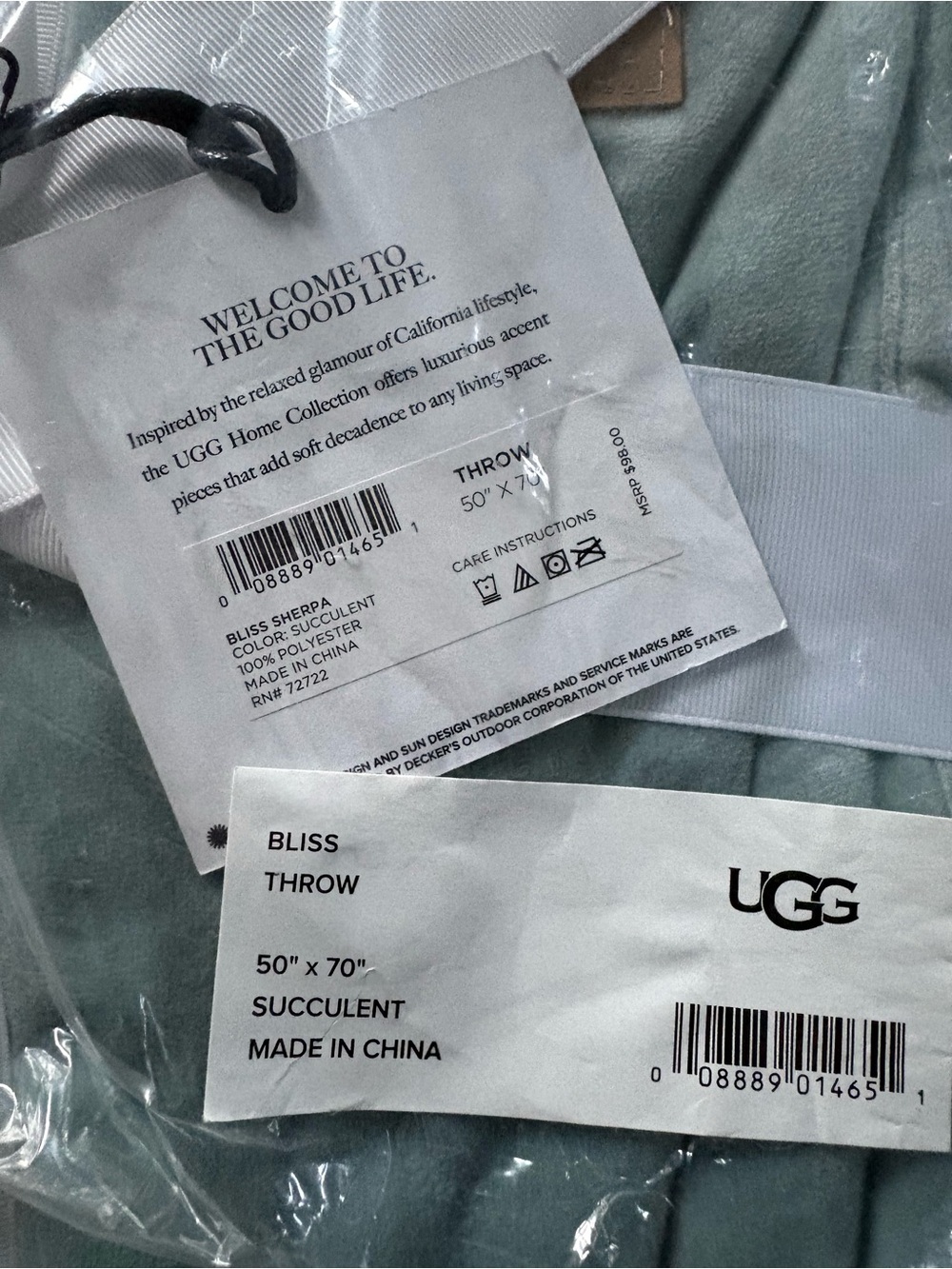 Nwt Ugg Bliss Sherpa throw - Picture 2 of 3